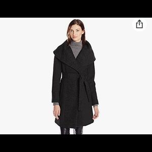 Calvin Klein Women's Lux Wool Wrap Coat with Belt